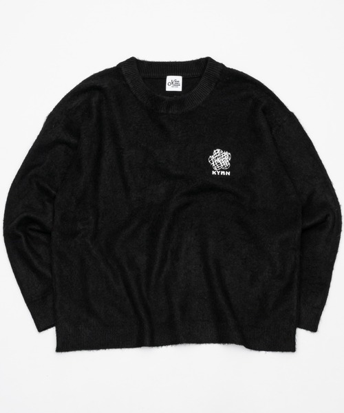 kaoyorinakami（カオヨリナカミ）の「logo border knit / ロゴボーダー