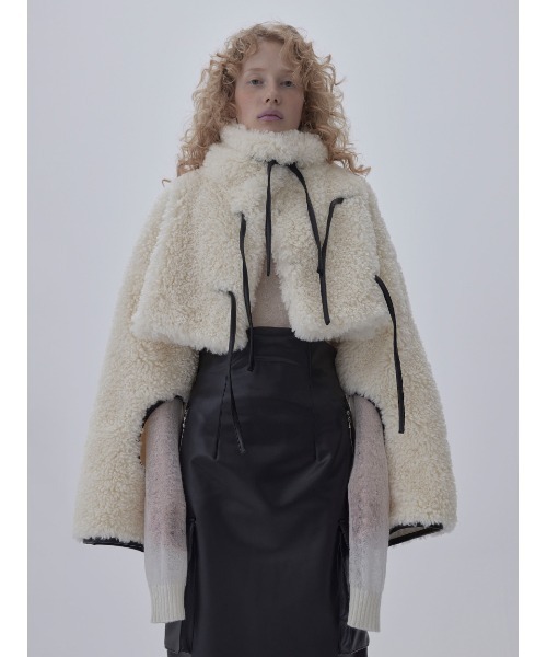 SORIN（ソリン ）の「Synthetic Fur Lace-up Cardigan（その他アウター