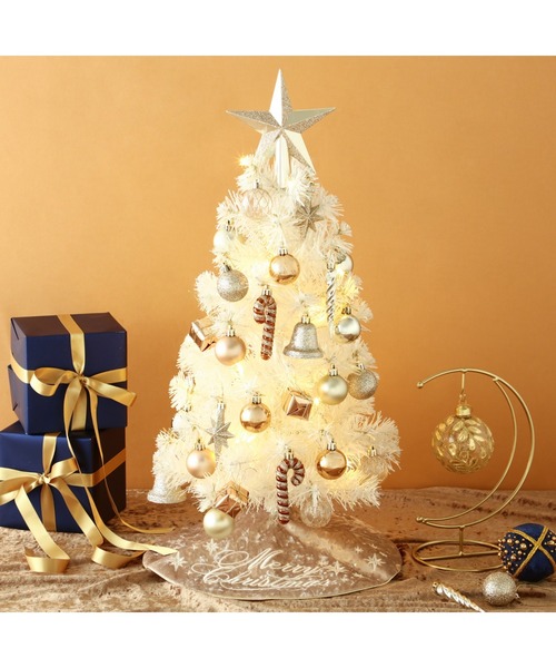 クリスマスツリー スターターセット 60cm ホワイト（インテリア雑貨