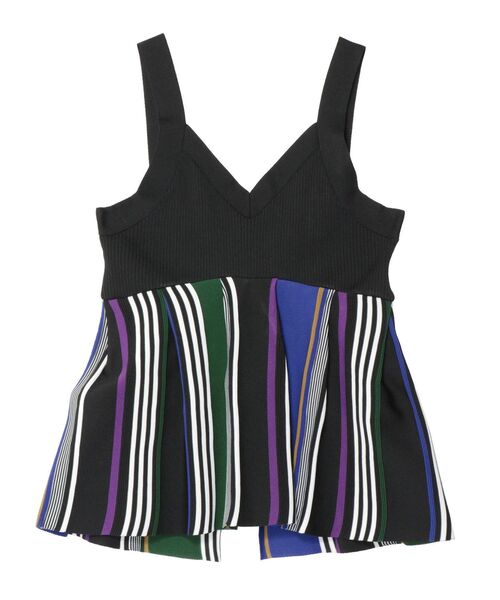 UN3D.（アンスリード）の「マルチストライプニットビスチェ