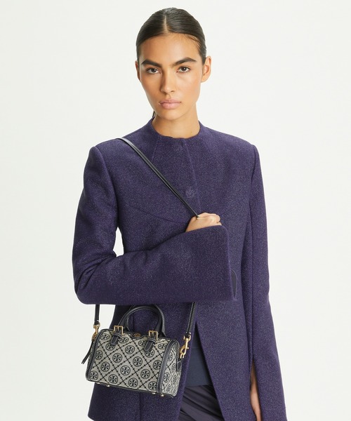 TORY BURCH（トリーバーチ）の「Tモノグラム ジャカード ミニ バレル