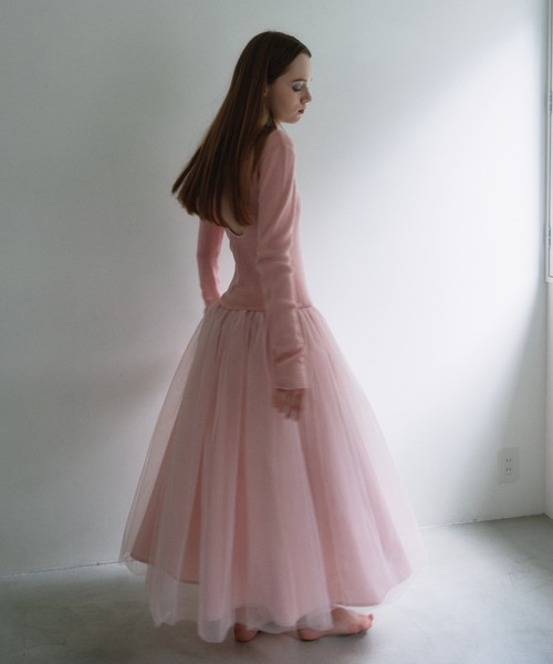 HONEY MI HONEY（ハニーミーハニー）の「rib knit volume tulle one