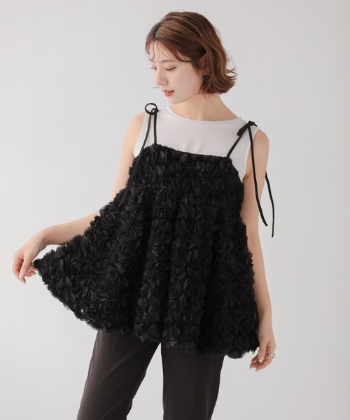 ローズモチーフキャミソール（キャミソール）｜Fit more（フィットモア