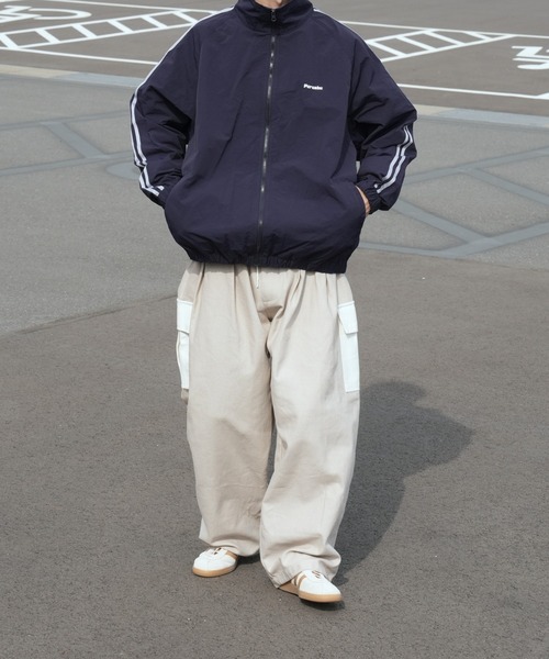 セール】ナイロントラックジャケット(セットアップ着用可)（ブルゾン