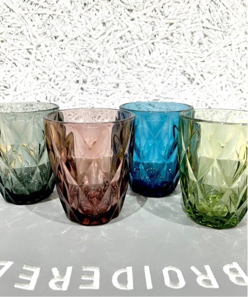 新生活・プチギフトにも】カラフルグラス4点セット / 251970（グラス