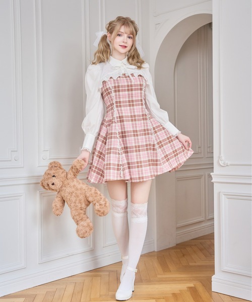 セール】Melty Cafe Check ワンピース（ワンピース）｜mellfy memory