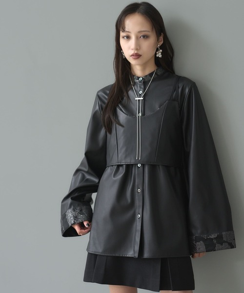 HARE（ハレ）の「2Pビスチェ＊イソザイチュニックシャツ(HARE)（シャツ