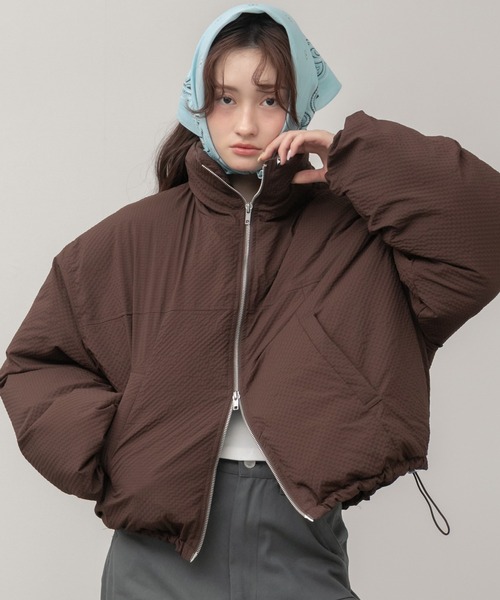 セール】パディングショートダウンジャケット / ブラック ブラウン