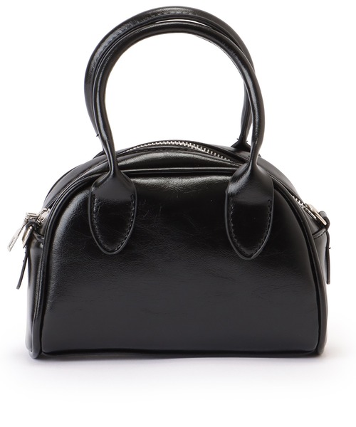 セール】レザー調 コンパクト ラウンド 2WAY ショルダーバッグ