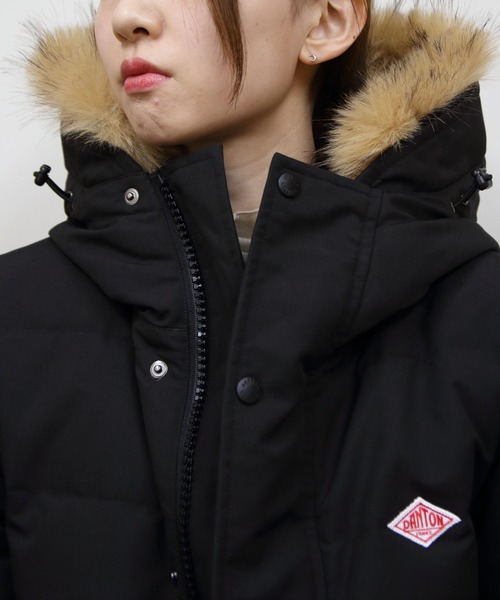 DANTON/ダントン フェイクファーフーデッドダウンジャケット FAKE FAR