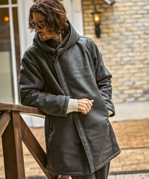 試着のみ・junhashimoto 4WAY ラップモッズコート レザー 2026年最新