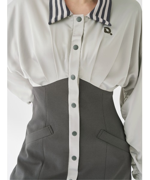 ドルマンスリムスカジャンミニワンピース（ワンピース）｜Darich