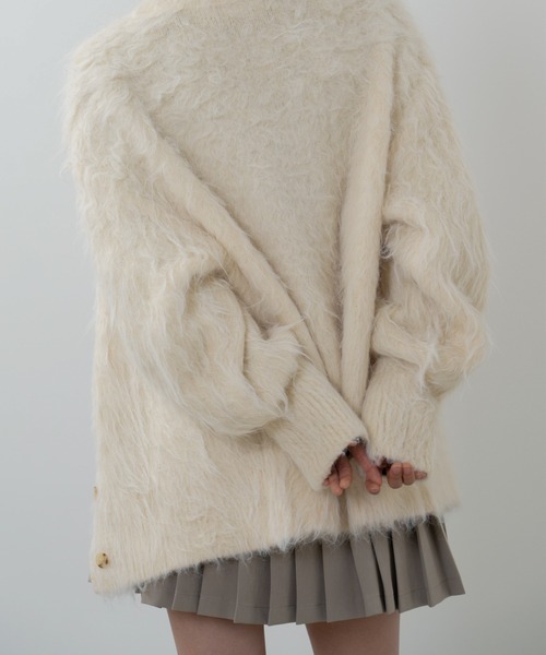 shaggy knit cardigan（シャギーニットカーディガン）（カーディガン