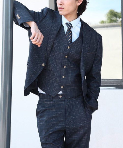 Cloudstyle】チェック柄/ スリーピース スーツ/ セットアップ（スーツ