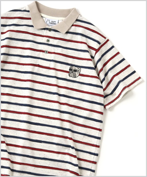 ブルドッグ刺繍ボーダーポロシャツ | ジムマスター（gym master）公式通販