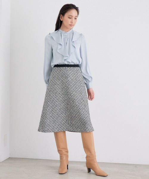 ANAYI（アナイ）の「サテンアムンゼンフリル ブラウス（シャツ