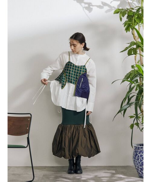 UN3D.（アンスリード）の「ジャカードミックスキャミソール