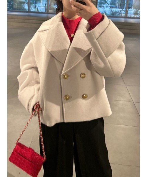 LILY BROWN（リリーブラウン）の「ダブルボタンショートコート（その他