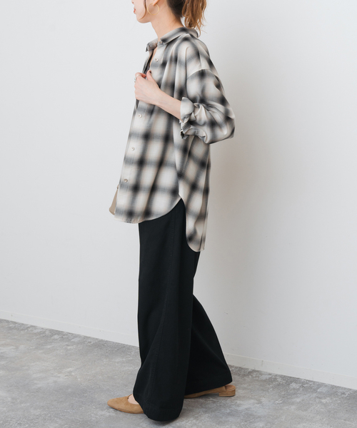 追加》メタルボタンTRチェックルーズシャツ（シャツ/ブラウス）｜Spick