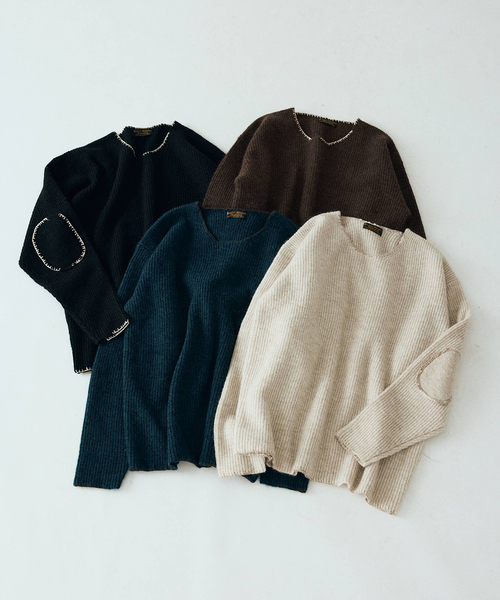 セール】J.S.Homestead / ブランケット ステッチ リブ ニット（ニット