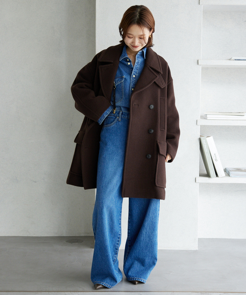 SLOBE IENA（スローブイエナ）の「メルトンビッグPコート（ピーコート