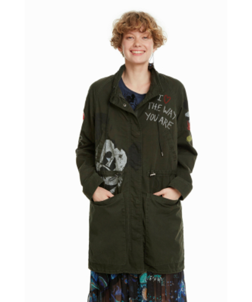 1回着 Desigual Disny ミッキーコラボ モッズコート Desigual