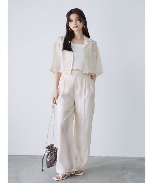 MURUA（ムルーア）の「【セット販売】シアーシャツ&シアーパンツセット