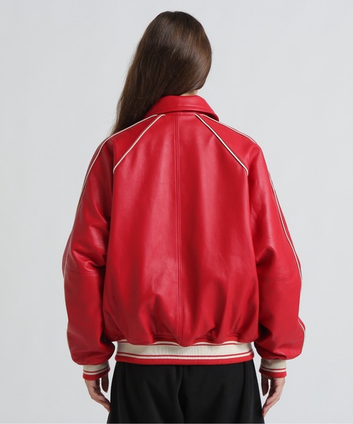 AVIREX×MOUSSY》LEATHER VARSITY JACKET（スタジャン）｜MOUSSY