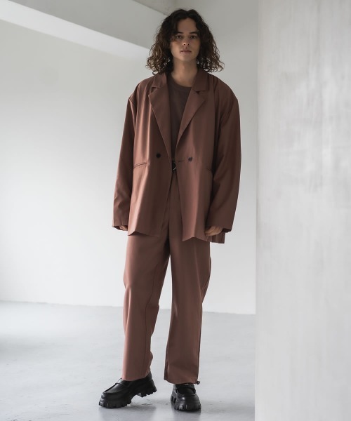 セール】ニュアンスカラーダブルセットアップ オーバーサイズ