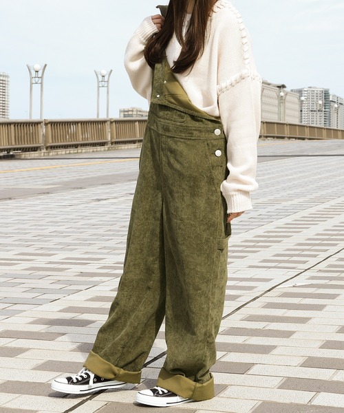 PairPair（ペアペア）の「コーデュロイオーバーオール(ユニセックス