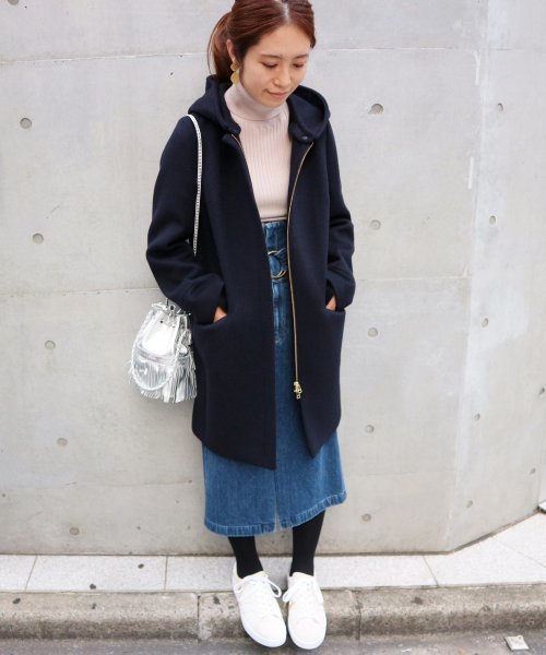 IENA（イエナ）の「二重織りシャルムフードコクーンコート◇（その他