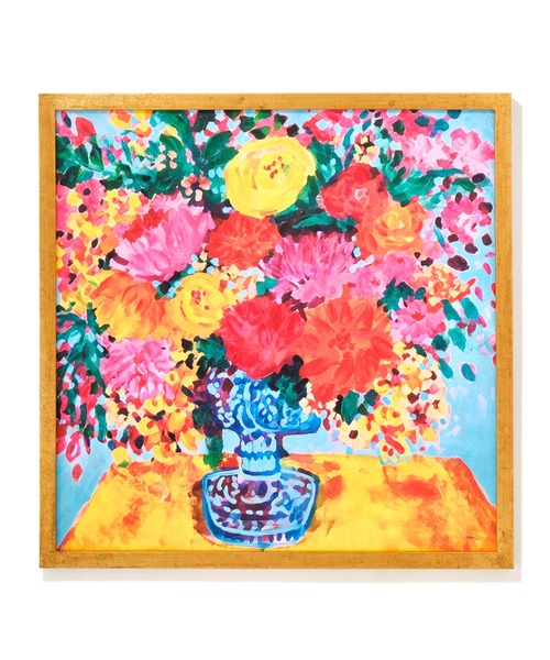 ビビッド フラワー アートボード ブルー（ポスター/アート