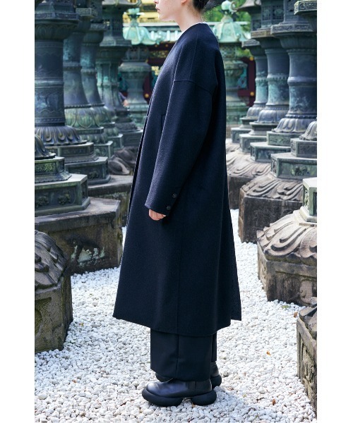 ENFOLD（エンフォルド）の「ウールリバー ノーカラーコート（ノー