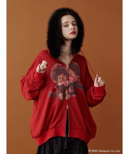 jouetie（ジュエティ）の「【monchhichi×jouetie】ファードッキングZIP