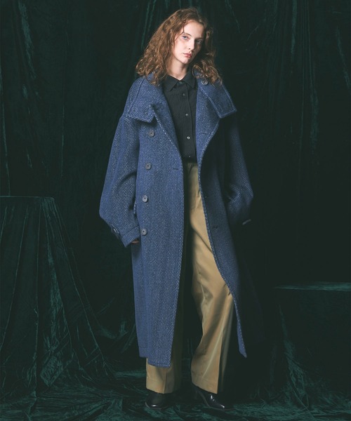 UNISEX》【Italian Dead Stock Fabric】Prime-Over Stand Collar Coat