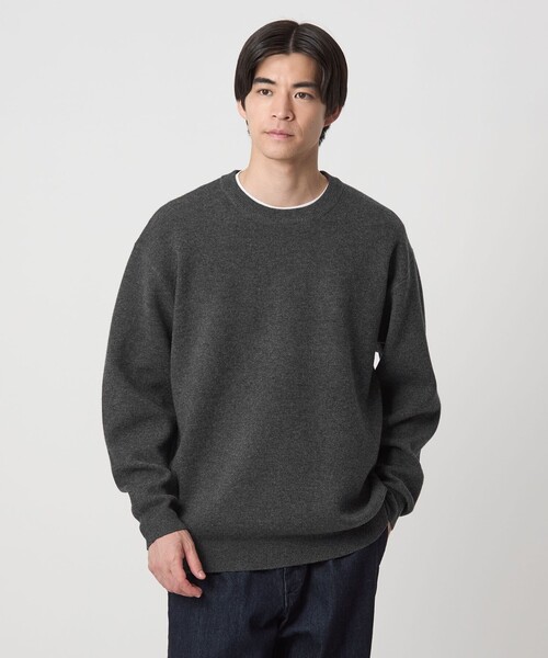 セール】ダブルフェイス クルーネック ニット（ニット/セーター