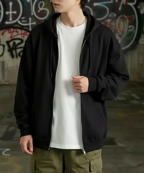 セール】【GILDAN】8.0 oz ヘビーブレンド裏起毛スウェットフルジップ