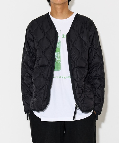 TAION / タイオン 】ミリタリー Vネックジップ ダウンジャケット