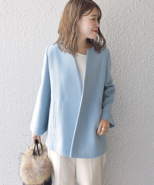 SHIPS（シップス）の「SUPER140キーネックショートコート◇（その他