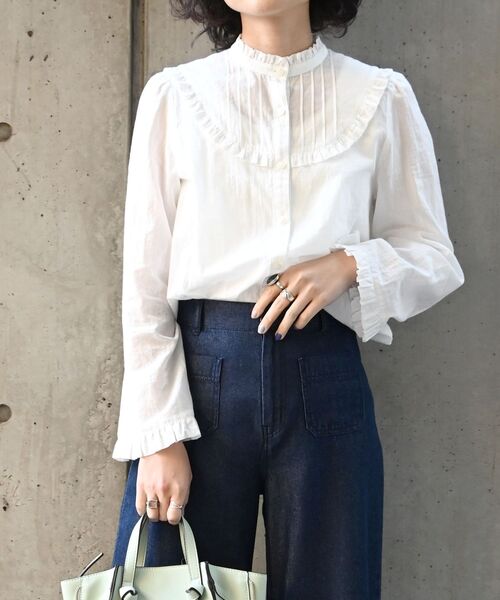 SHIPS any（シップス エニィ）の「SHIPS any: フリル スタンドカラー