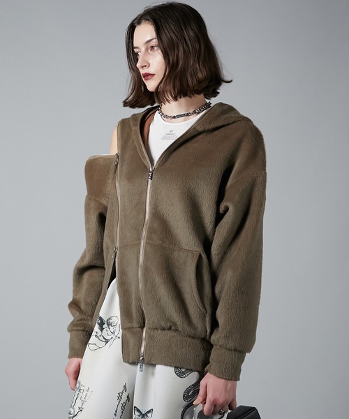 ダブルジップシャギーパーカー / Double Zip Shaggy Hoodie（パーカー