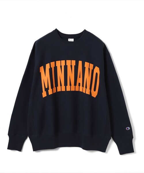 wake. sapporo MINNANO スウェット NAVY-WHI wake.sapporo MINNANO