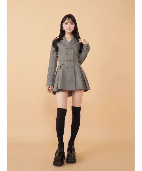 セール】バックコンシャスジャケットミニワンピース（ワンピース