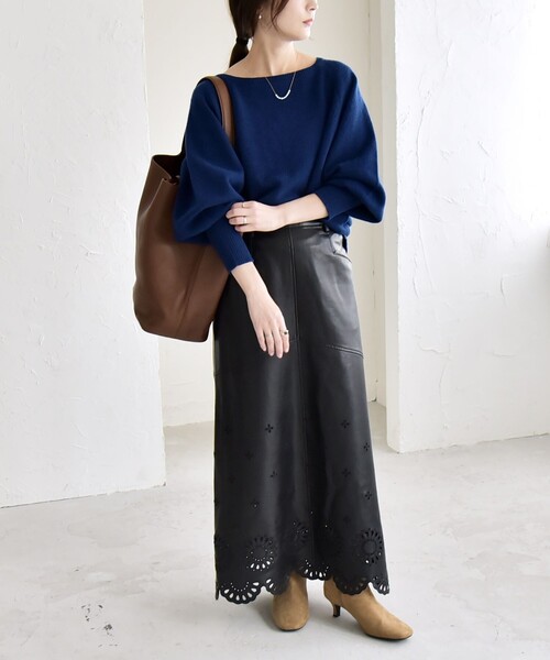 セール】quaranciel:〈手洗い可能〉AQUA カシミヤ ミックス ボート