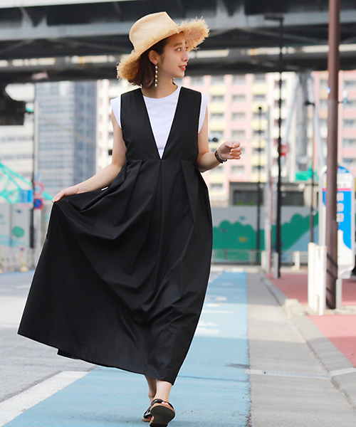 coca（coca）（コカ）の「【前後2way】薄手ウエストプリーツワンピース