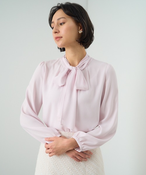 ANAYI（アナイ）の「バックサテンボウタイ ブラウス（シャツ/ブラウス