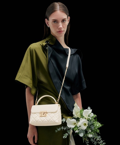 Alva アルヴァ キルトチェーンストラップトップハンドルバッグ