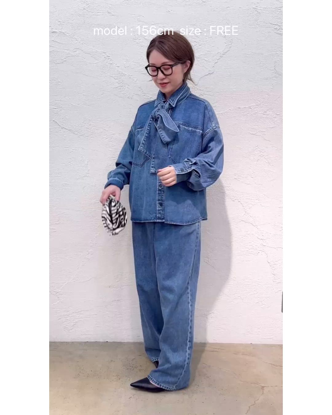 デニムボウタイシャツ（シャツ/ブラウス）｜Whim Gazette（ウィム