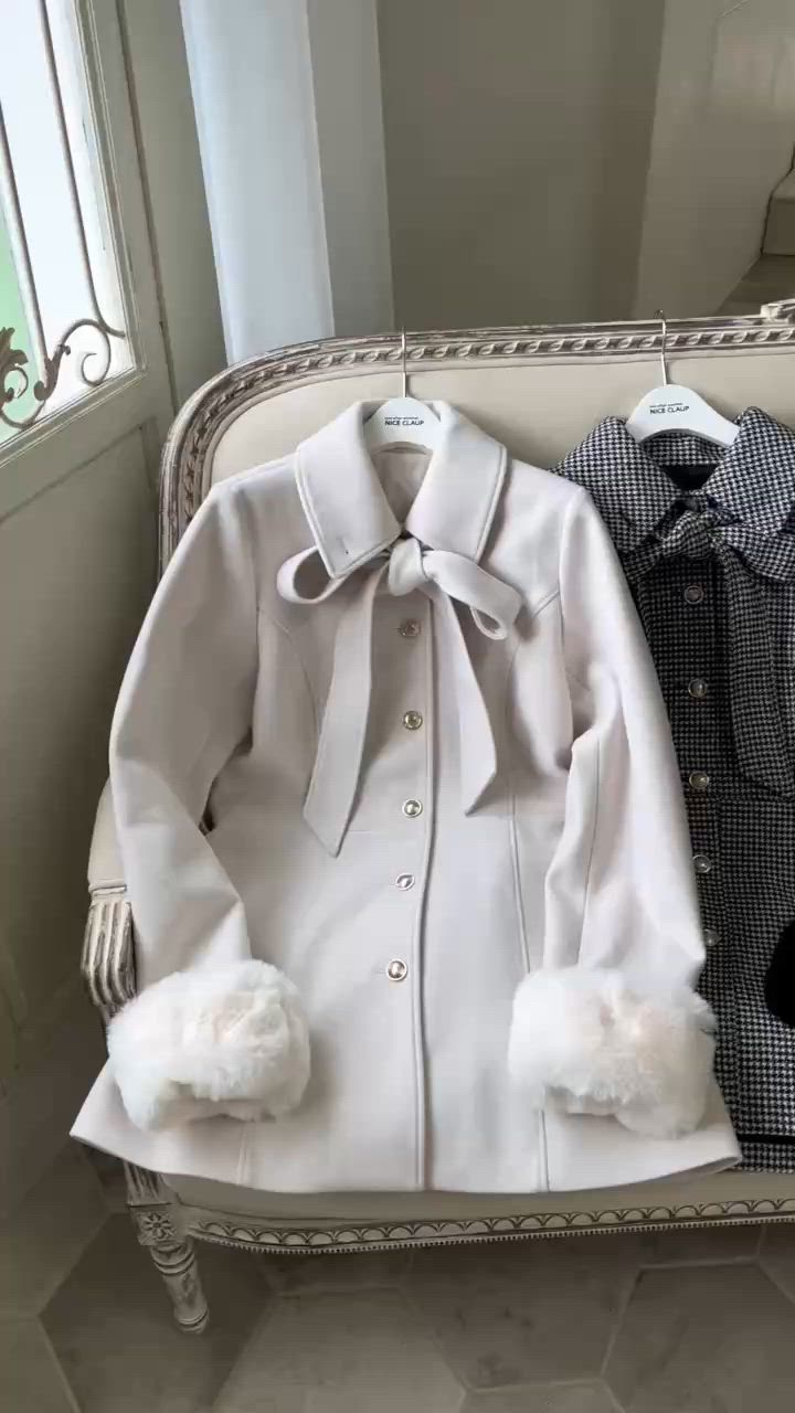 2wayリボンミドルコート/SMサイズあり（ステンカラーコート）｜one