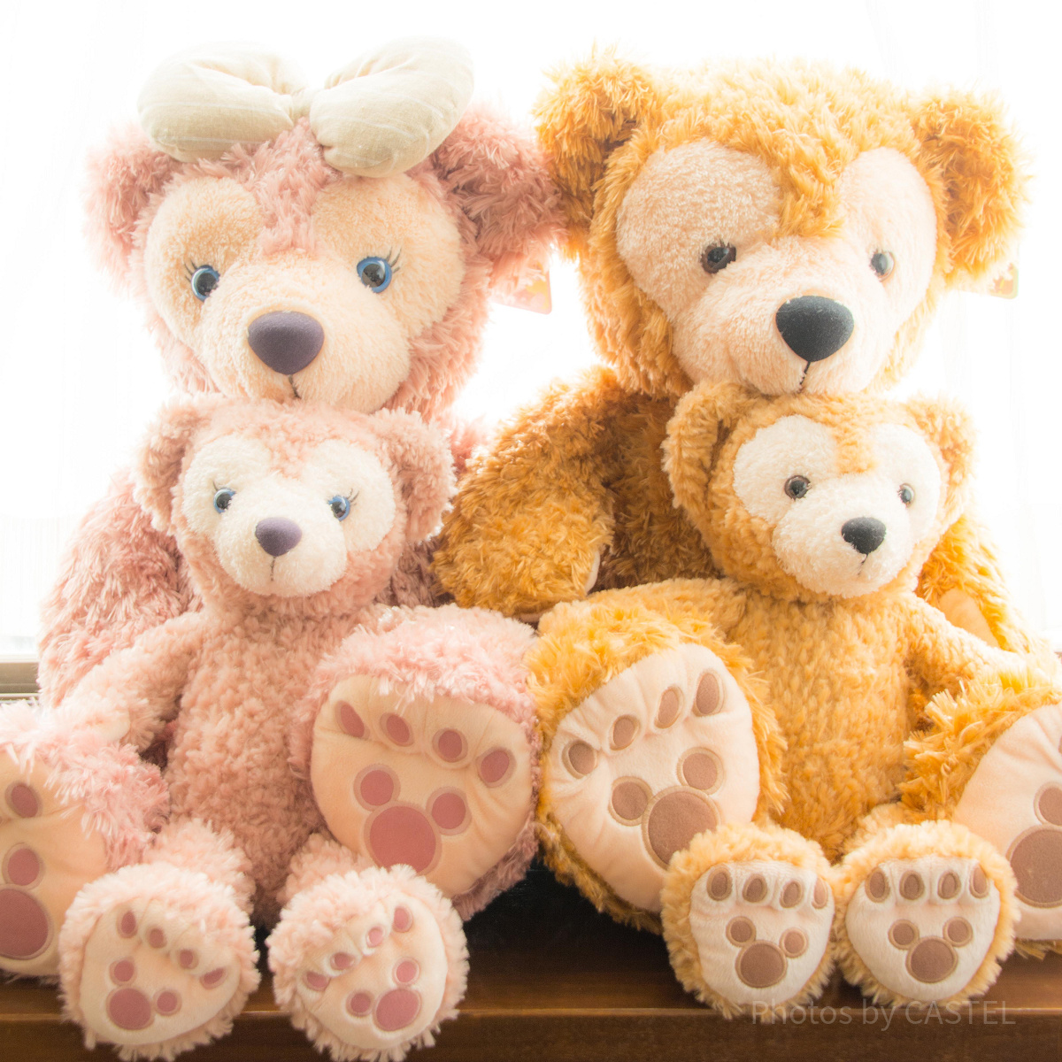 ダッフィー＆シェリーメイぬいぐるみ（手前がSサイズ）| キャステル